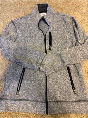 Sonoma Men's Heather Gray Full-Zip Sweater Jacket